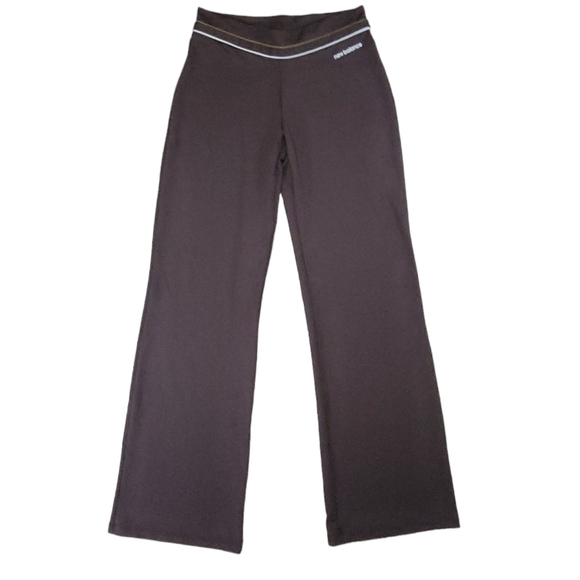New Balance Performance Athletic Pants Brown Wide Leg Elastic Pull On Waist Size - Picture 1 of 11